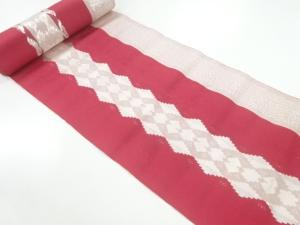 アンティーク　ダイヤ柄模様織出し八寸帯地反物